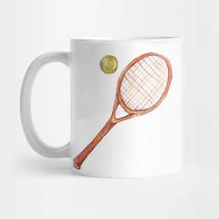 Tennis racket with tennis ball Mug